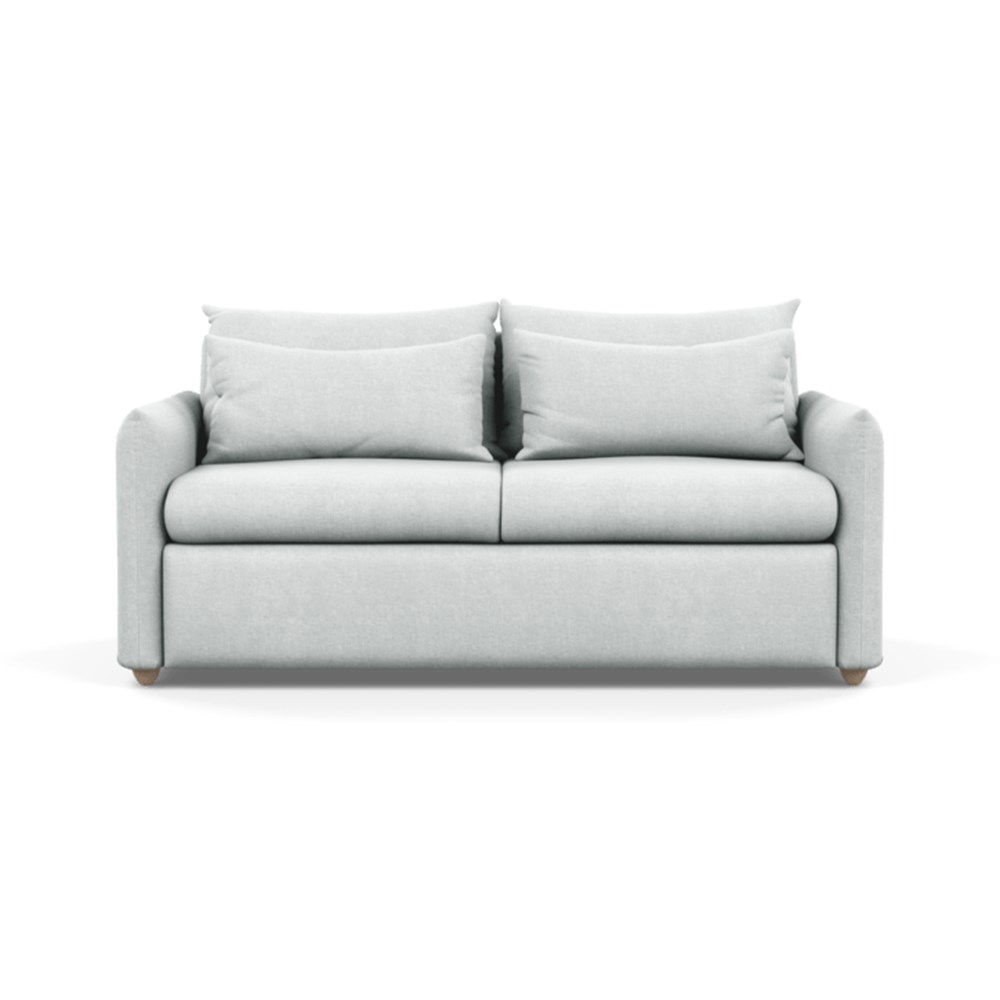 Heal's Pillow Sofa Bed Broad Weave Tin Natural Feet