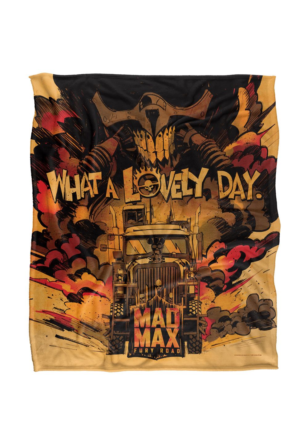 Warner Bros. Mad Max What A Lovely Day Silky Touch Super Soft Throw Blanket 152 X 127 cm in White