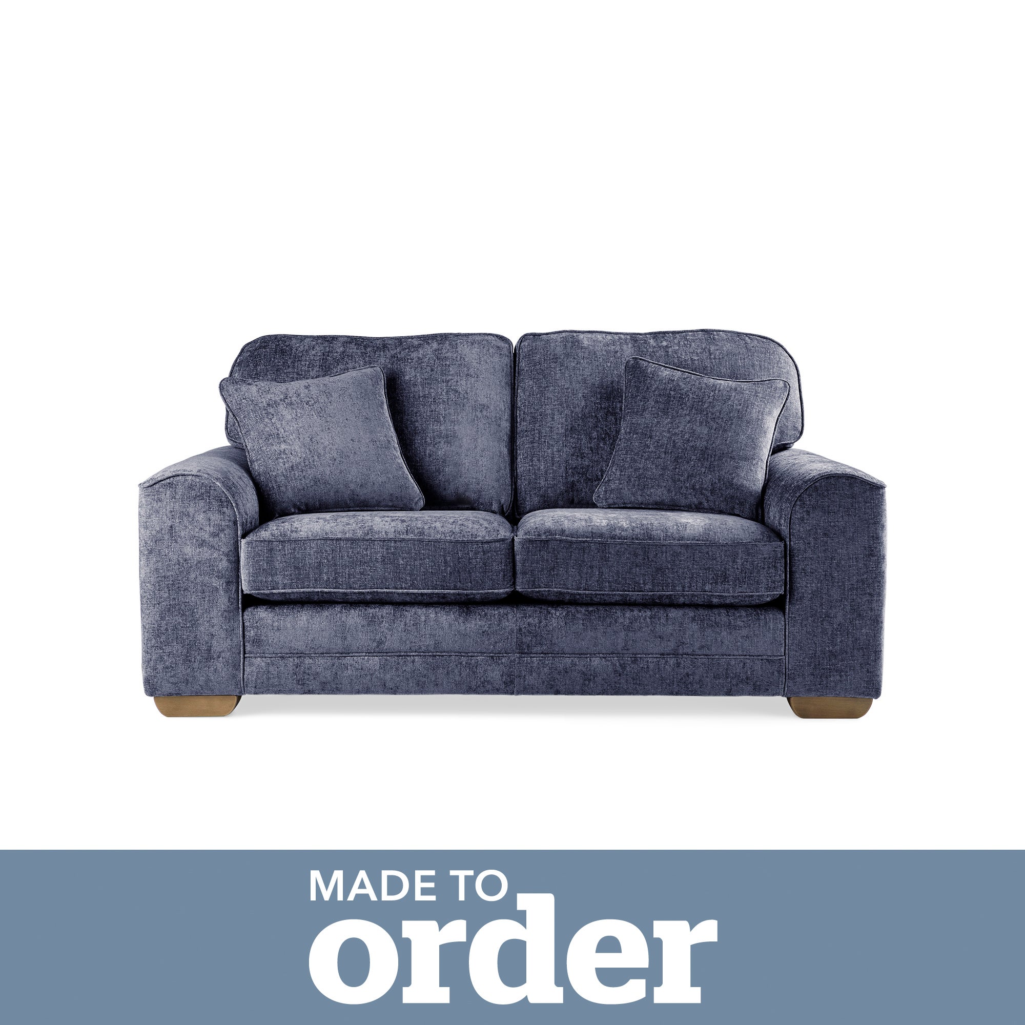 Morello 2 Seater Sofa Luxury Chenille Premium Chenille Navy