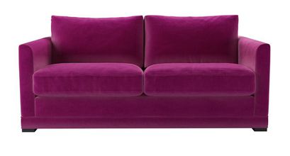 Aissa 2.5 Seat Sofa Bed in Peony Cotton Matt Velvet - sofa.com