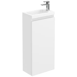 Halite Waterproof White Vanity Unit with Basin - 400mm
