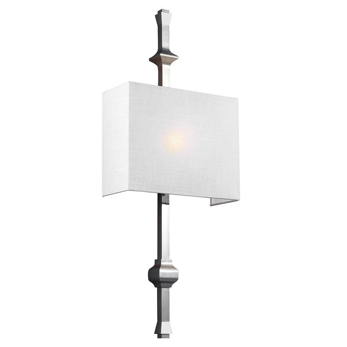 Netlighting Teva 1 Light Indoor Wall Light Polished Nickel E27 in Grey