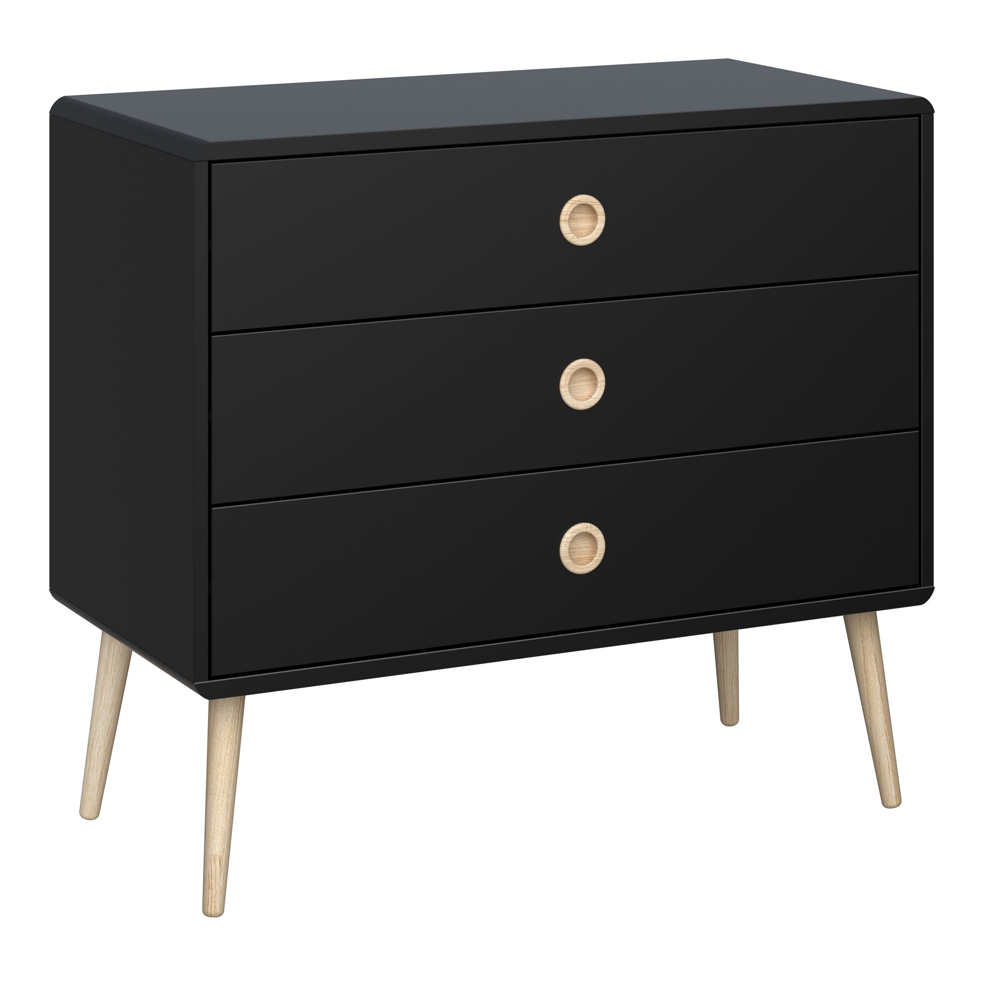 Softline 3 Drawer Chest Black
