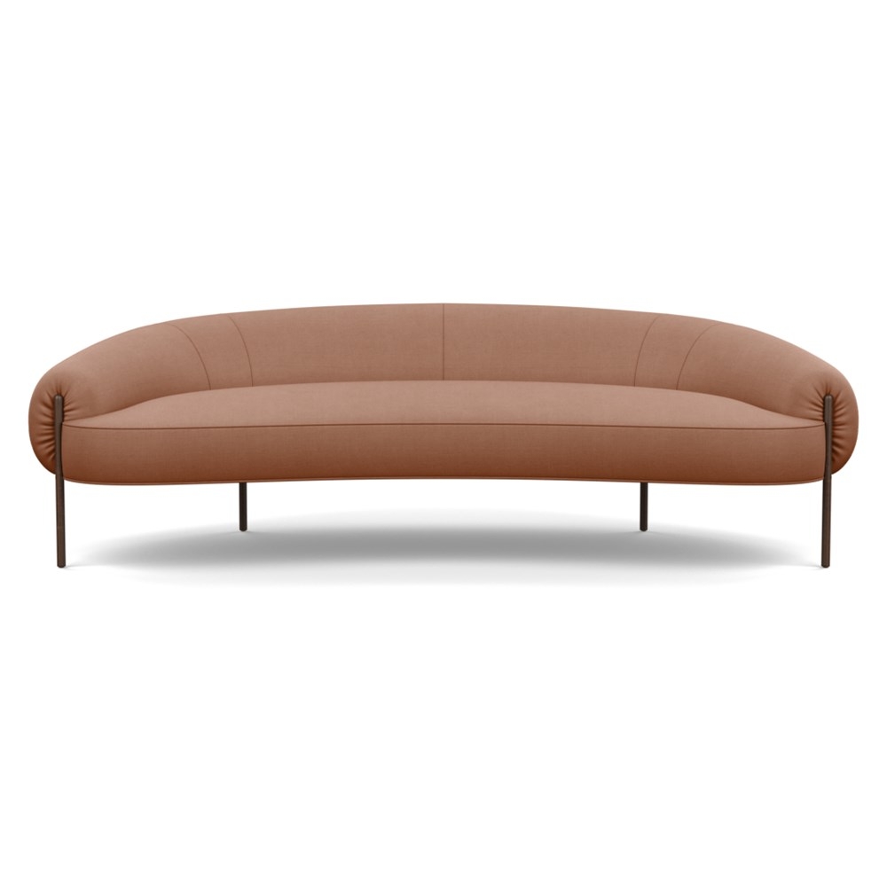 Heal's Isola 3 Seater Sofa Siena Cotton Clay Bronze Feet