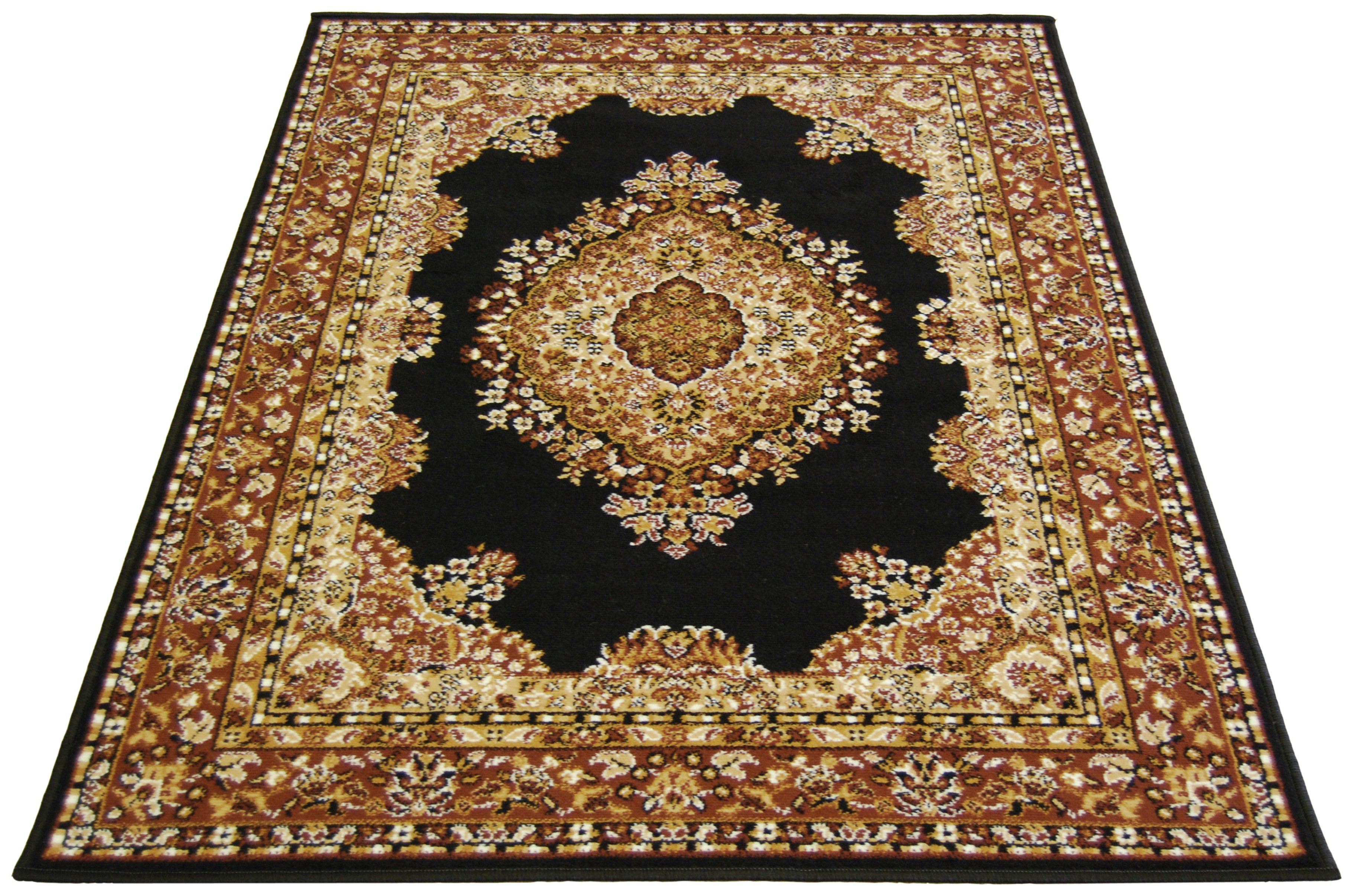 Maestro Traditional Short Pile Rug - 120x170cm - Black