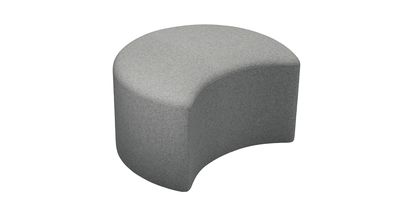 Luna Half Moon Footstool in Storm Soft Sustainable Wool - sofa.com