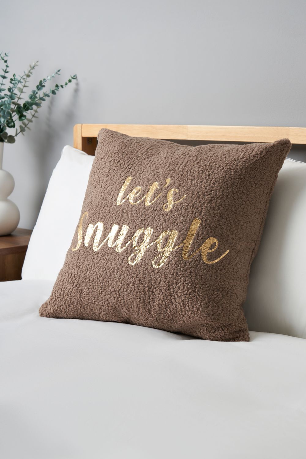 BHS Lets Snuggle Cushion in Brown