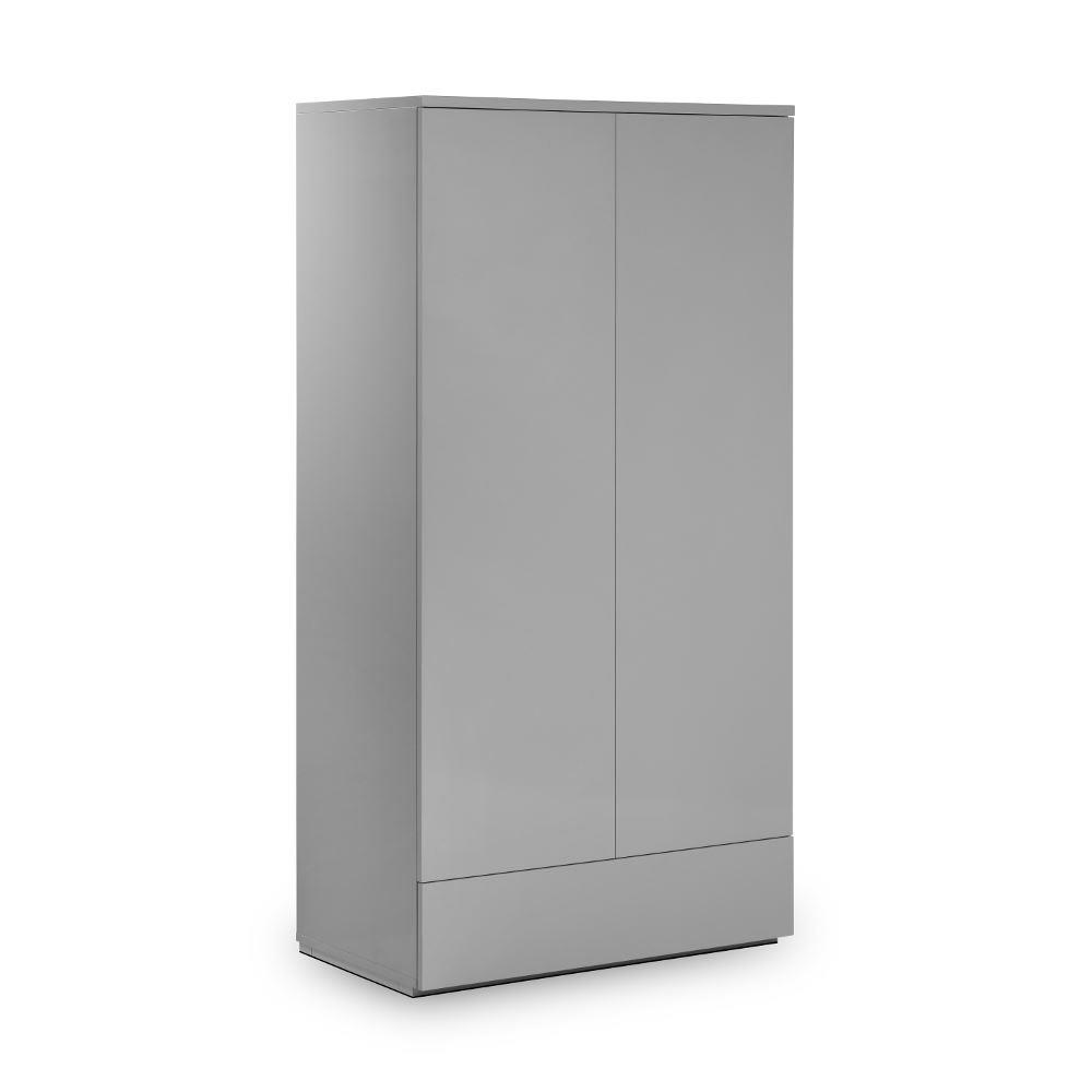Monaco Grey Wooden High Gloss Combination Wardrobe