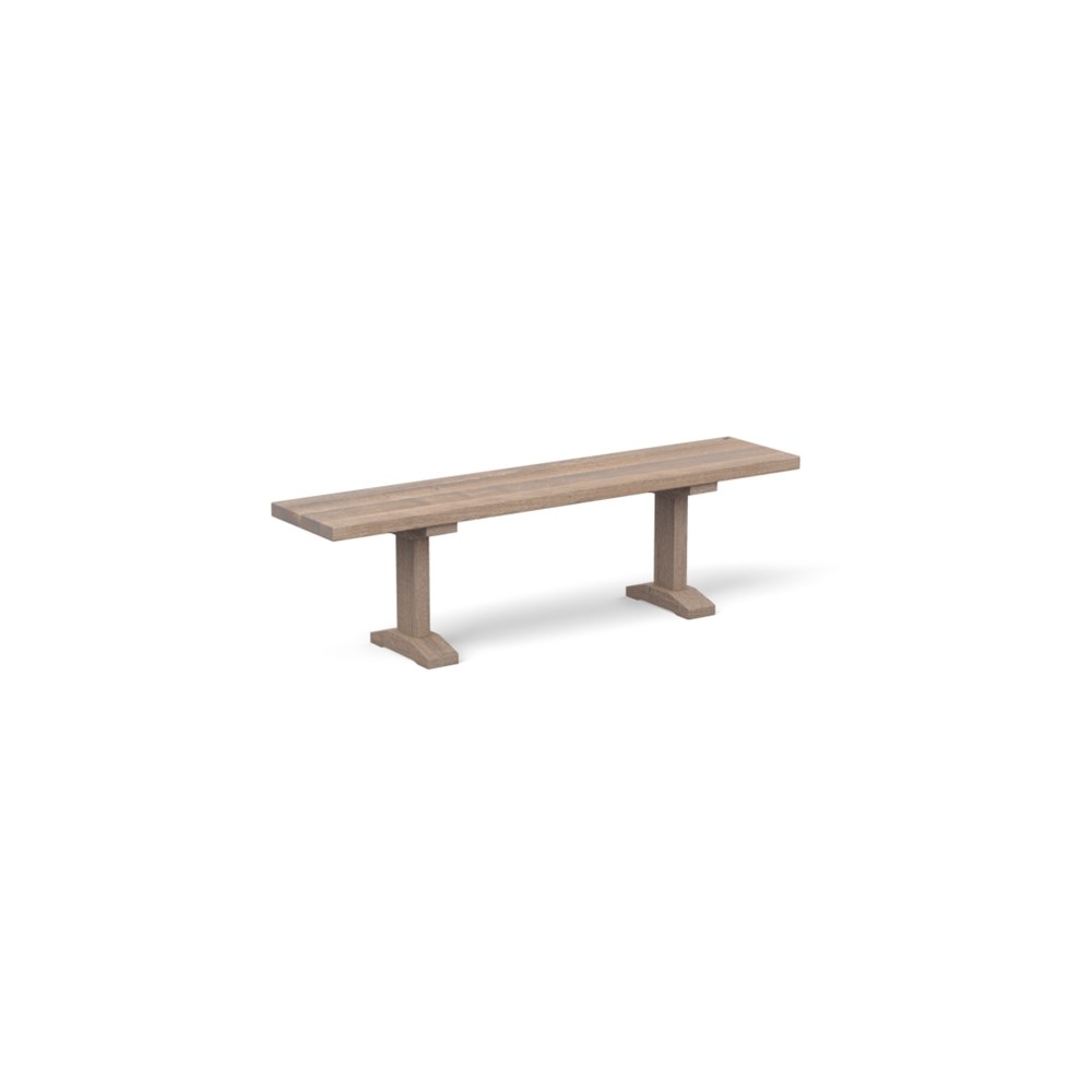 Heal's Lisbon Bench 200x35cm Grey Oiled Oak Straight Edge Not Filled