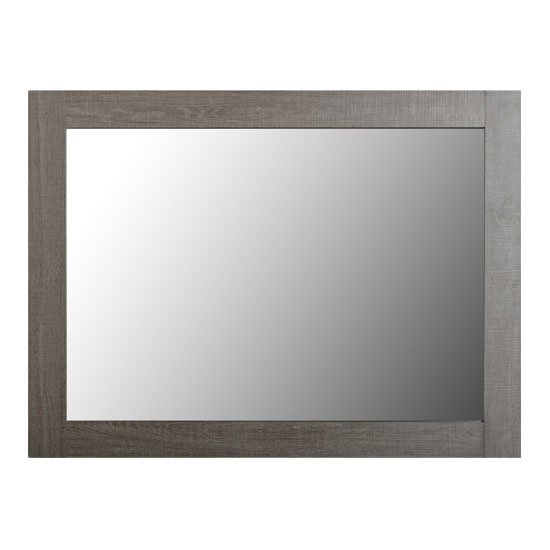 Lisbon Wall Bedroom Mirror In Black Wood Grain Frame