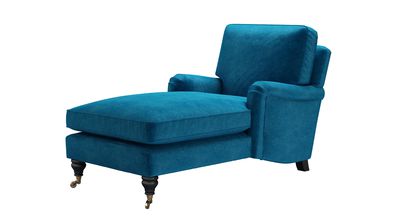 Bluebell Chaise Armchair in Scuba Smart Velvet - sofa.com