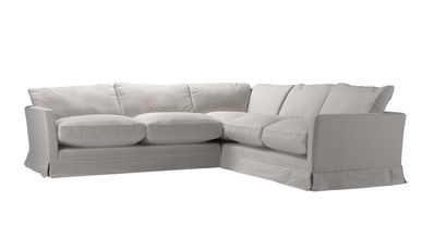 Otto Asym. Crn: LHF 2.5 Seat w RHF 2 Seat in Dove Smart Velvet - sofa.com