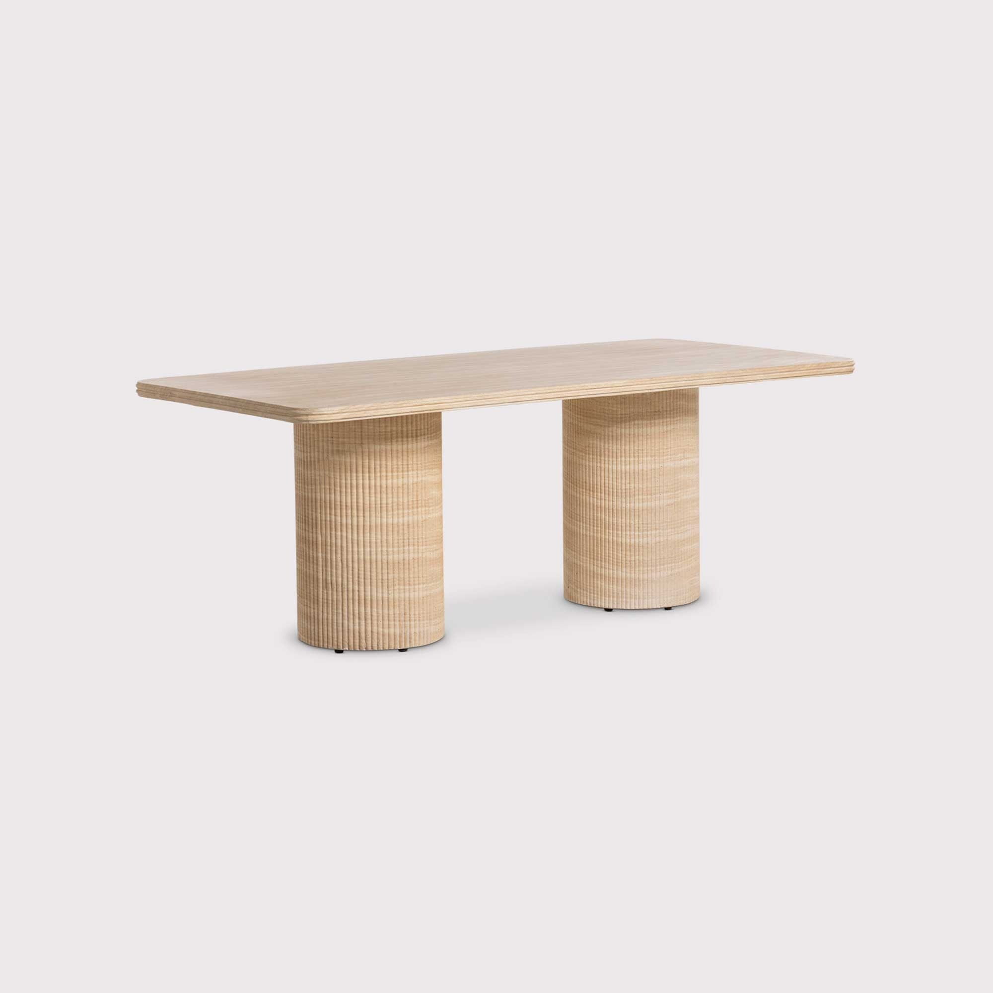 Zira Rectangular Dining Table 200cm, Neutral Concrete | Barker & Stonehouse