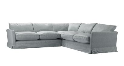 Otto Medium Corner Sofa in Cirrus Smart Slubby Cotton - sofa.com
