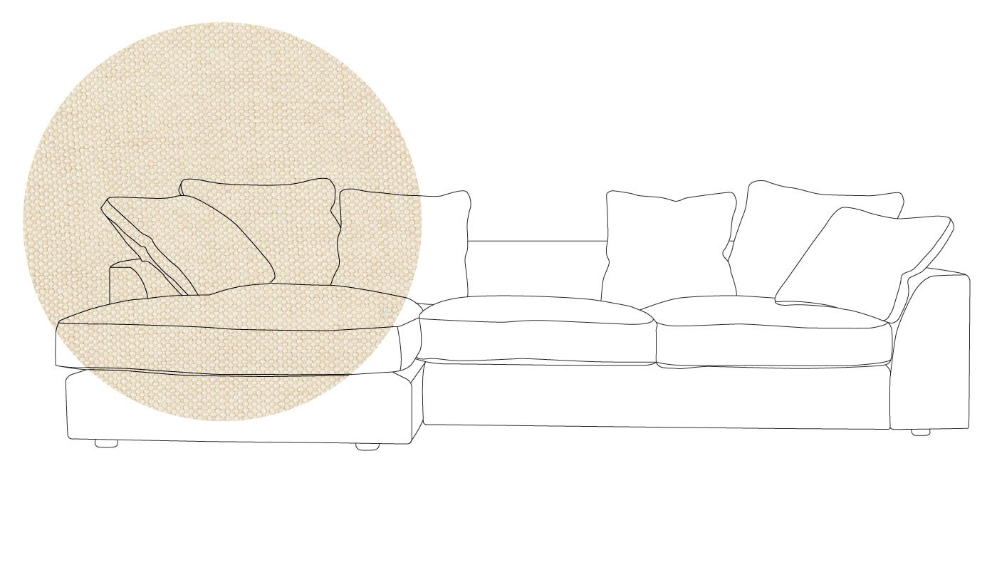 Heal's Cumulus Left Hand Facing Corner Sofa In Linen