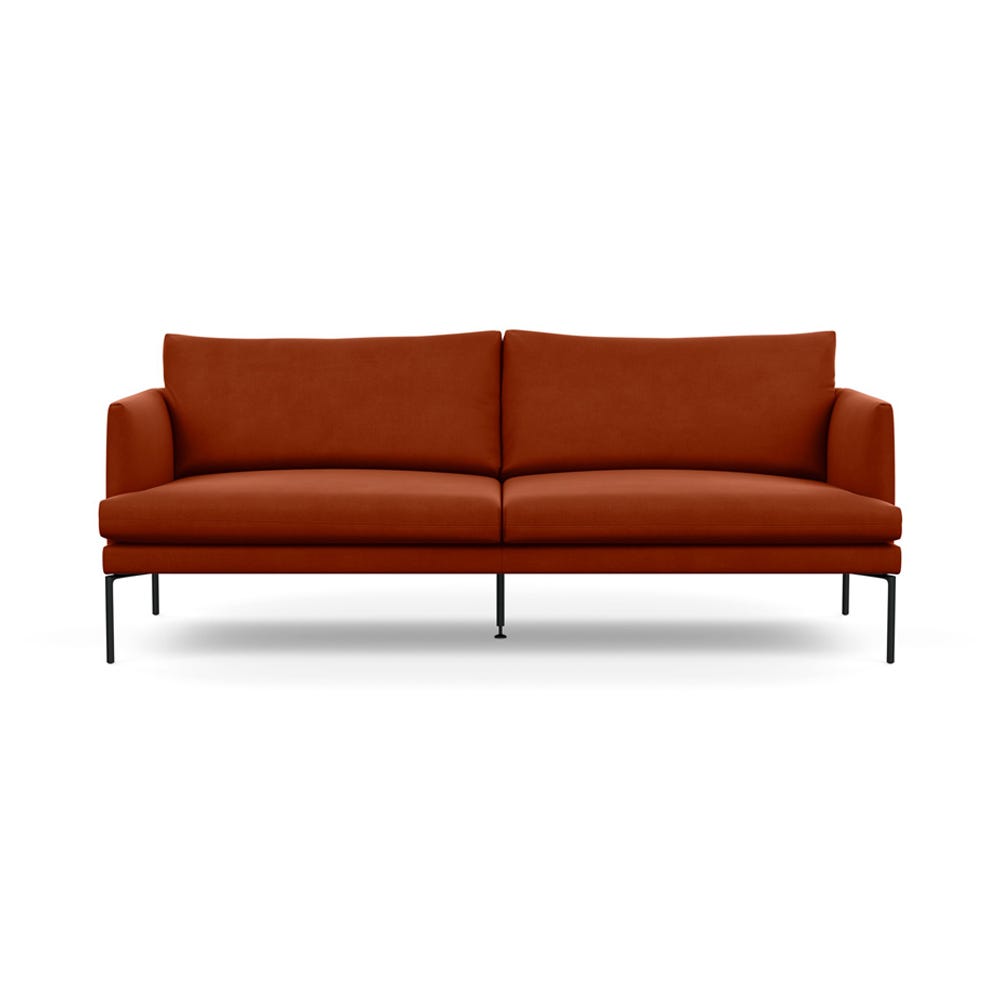 Heal's Matera 3 Seater Sofa Nobilis Velvet Rust 2