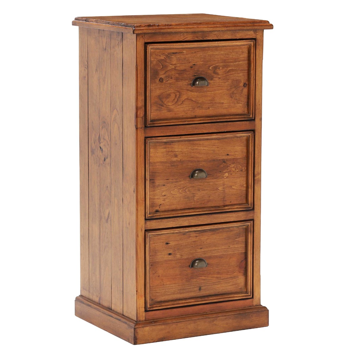 Villiers Reclaimed Wood 3 Drawer Filing Cabinet