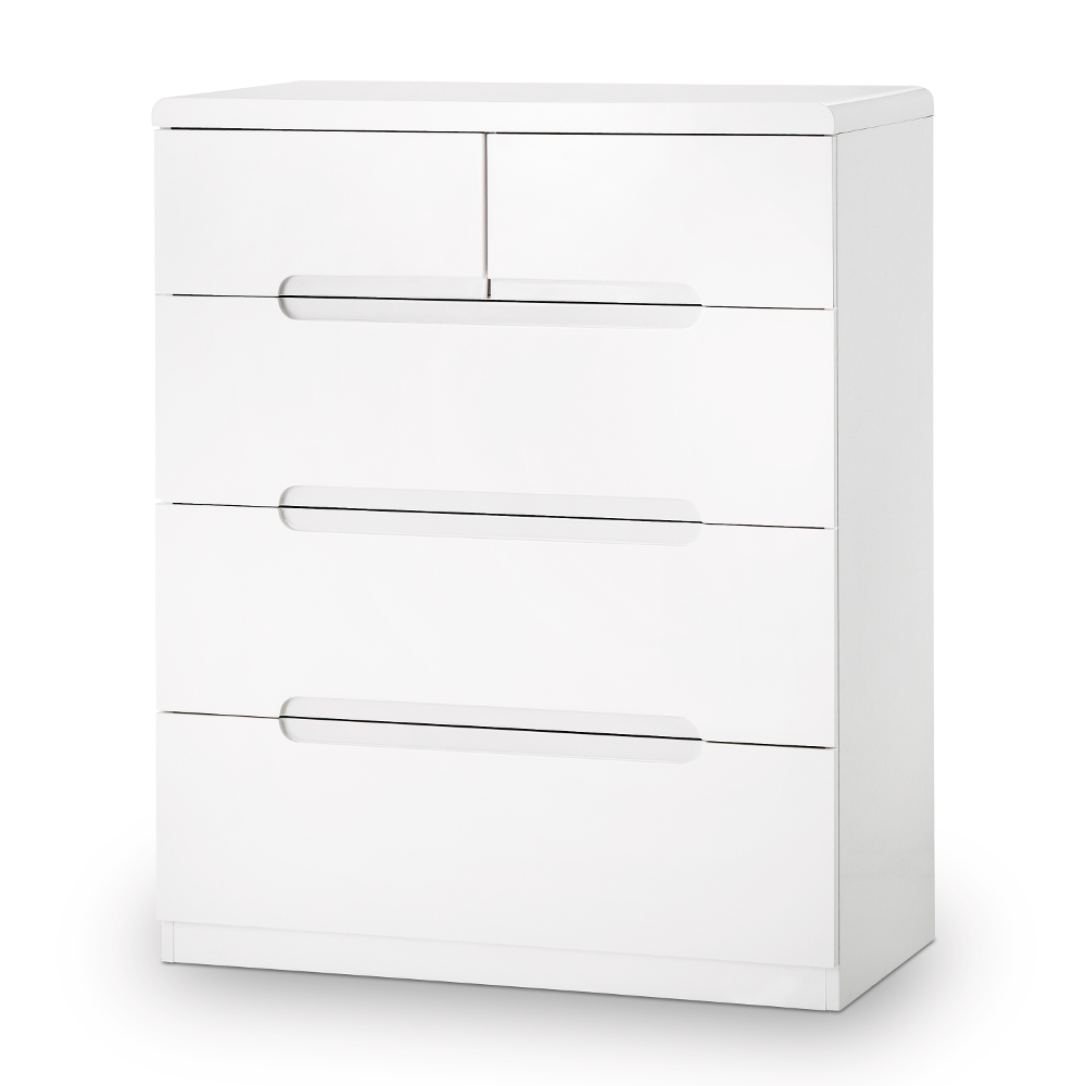 Manhattan Gloss White 3 + 2 Drawer Chest