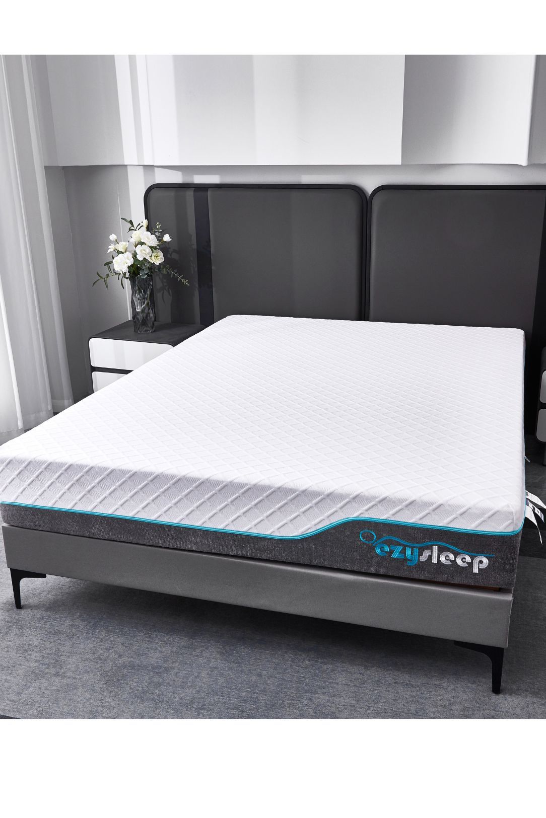 Ezysleep 24cm Astra Foam Hybrid Mattress - 5 Year Guarantee in White