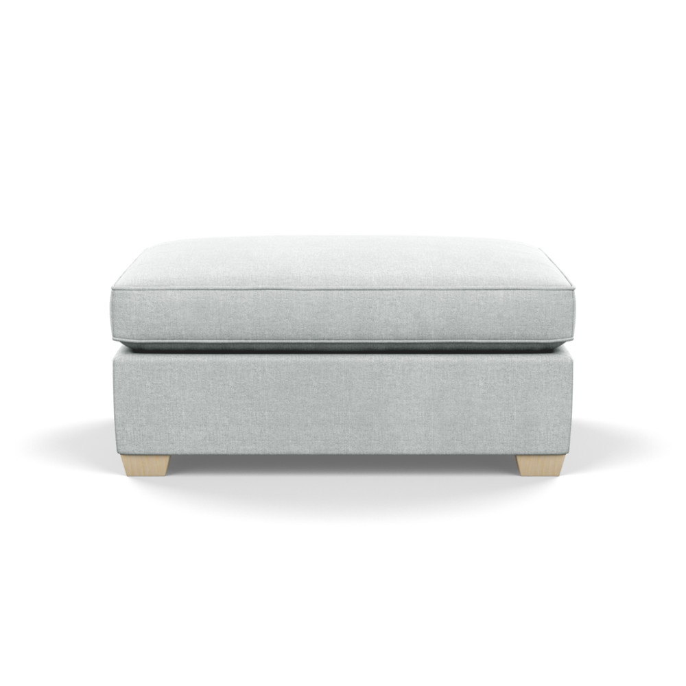 Heal's Torino Footstool Broad Weave Tin Natural Ash Feet