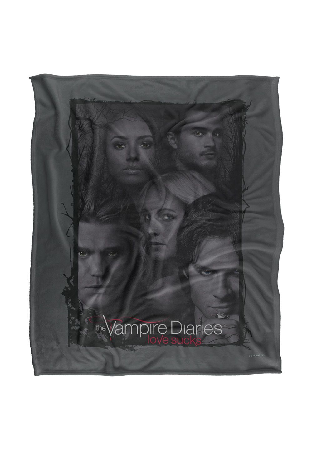 Warner Brothers Vampire Diaries So Here We are Silky Touch Super Soft Throw Blanket in White