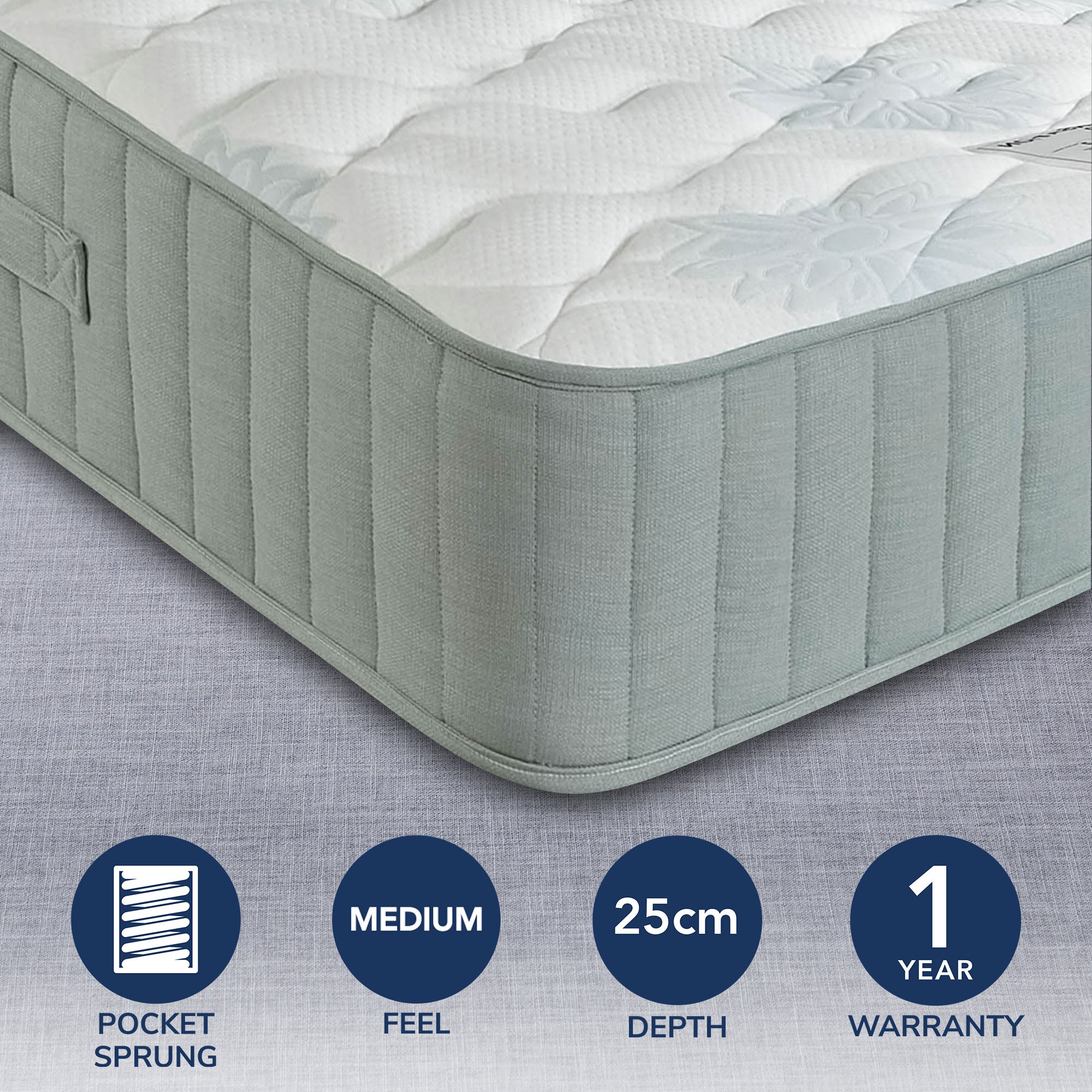 Sensation Medium 1200 Pocket Memory Foam Mattress White