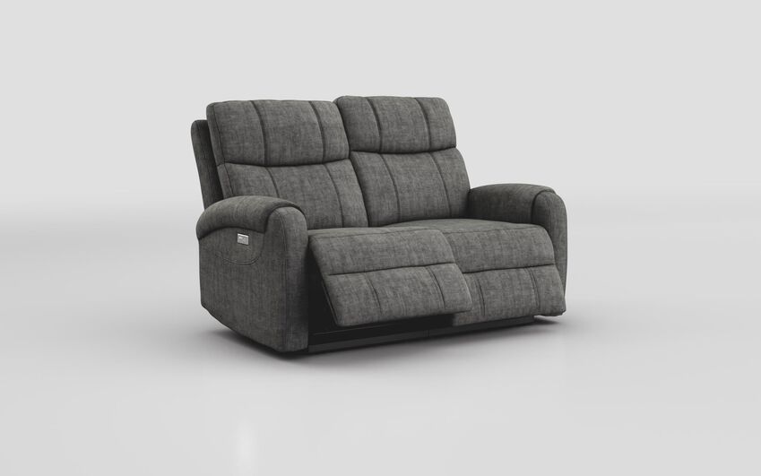 Black Fabric Calisese 2 Seater Power Recliner Sofa