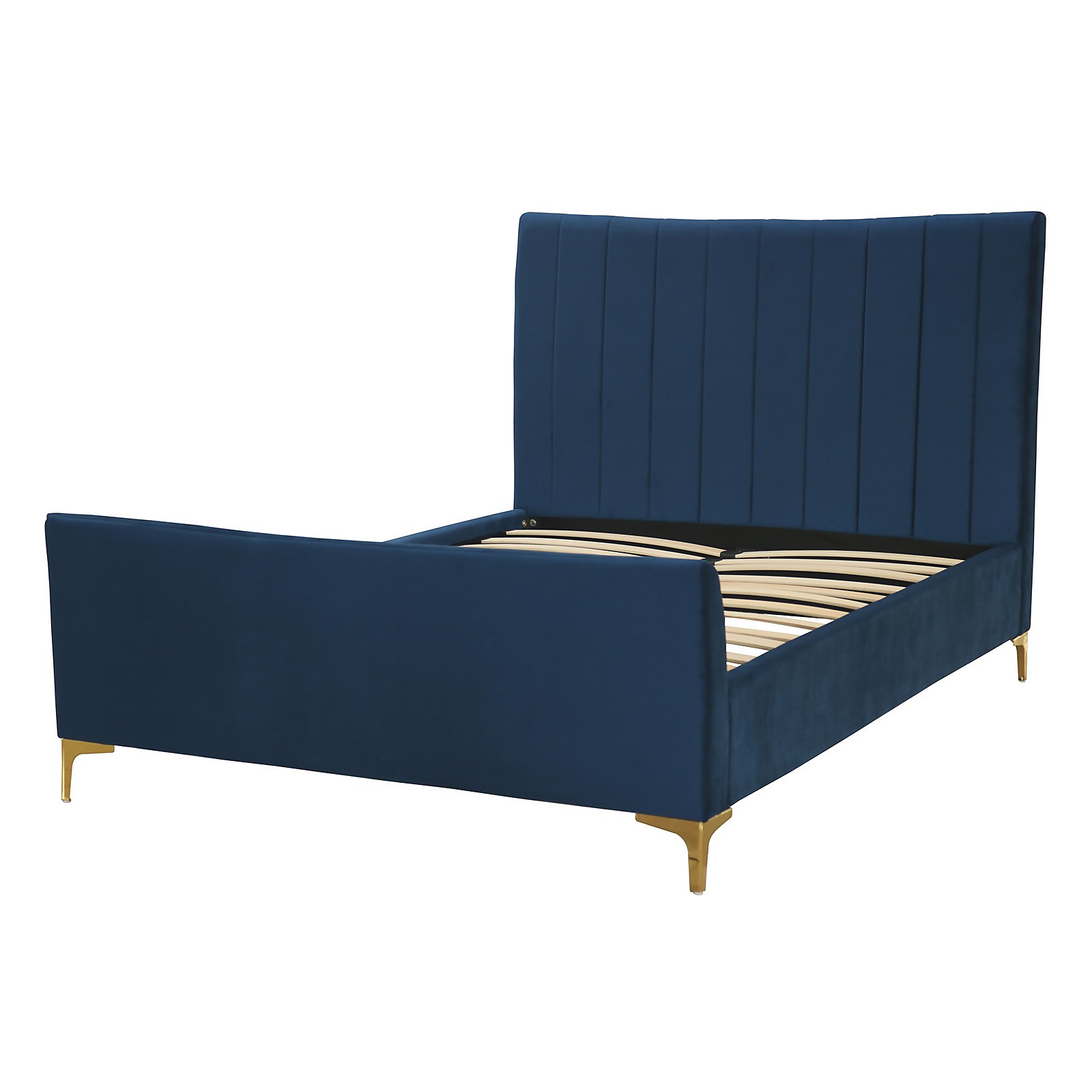 Donna Deco Double Bed - Navy