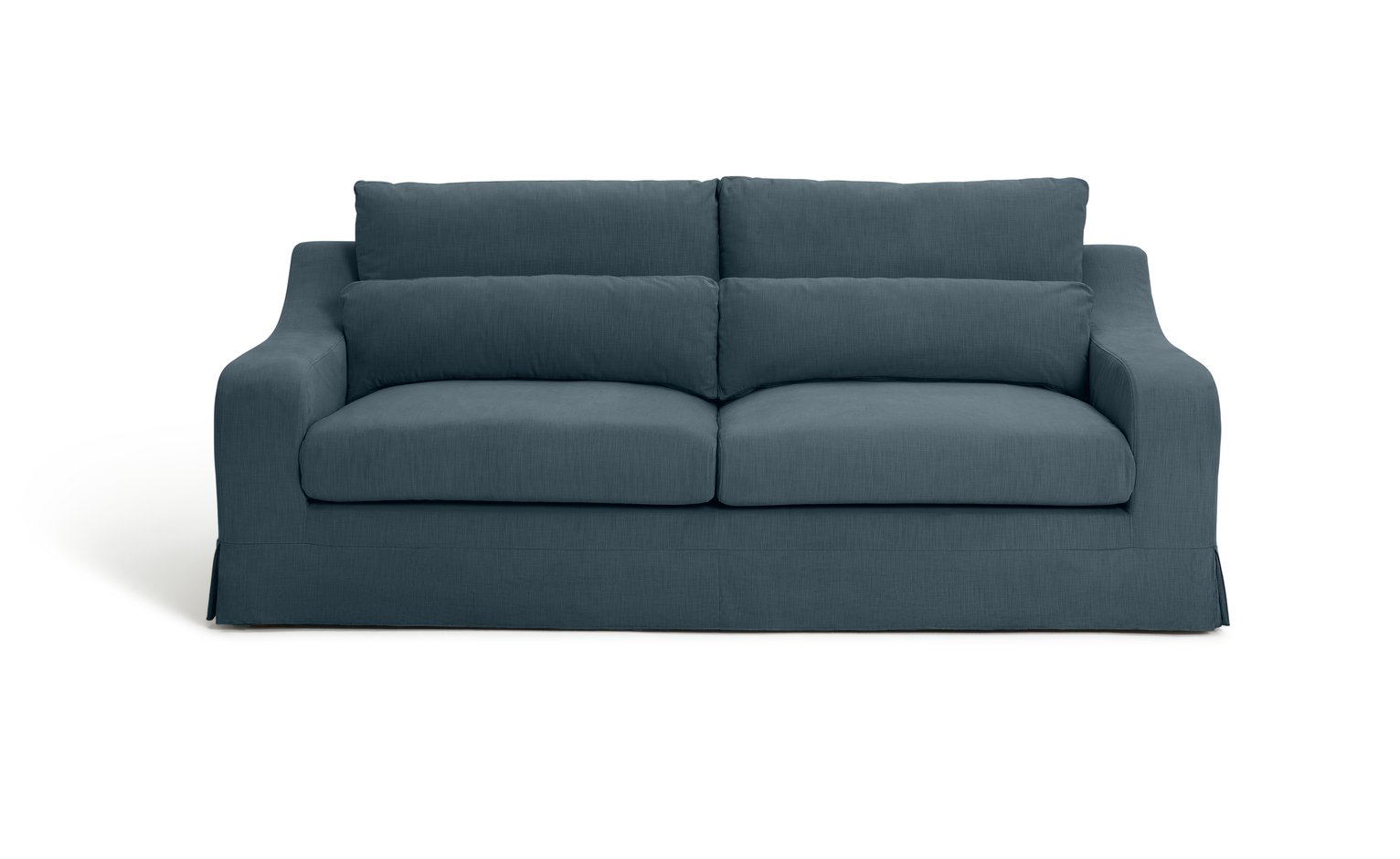 Habitat Odin 3 Seater Fabric Sofa - Indigo Blue