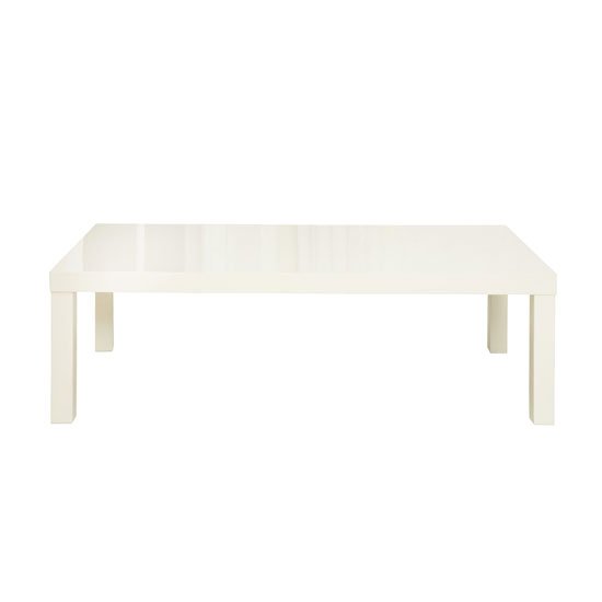 Curio Cream High Gloss Finish Coffee Table