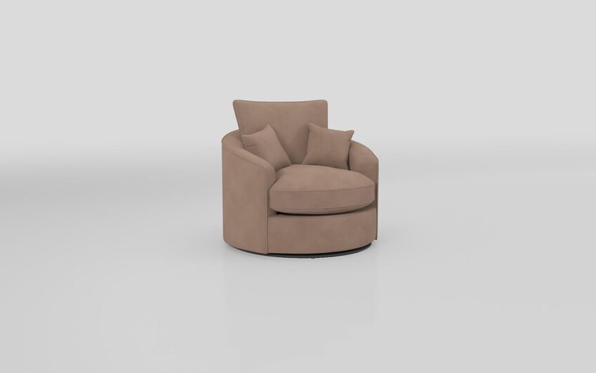 Brown Fabric Paisley Twister Chair