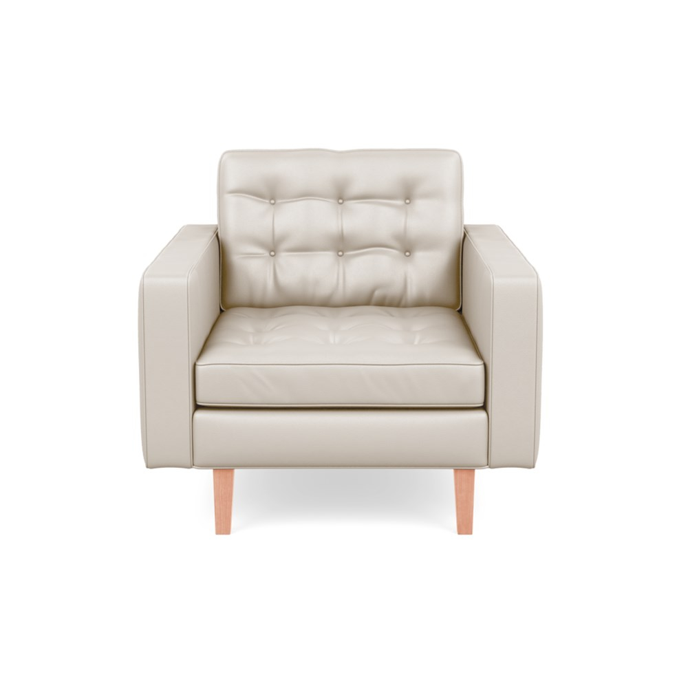 Heal's Hepburn Armchair Leather Hide Panna 7183 Natural Feet
