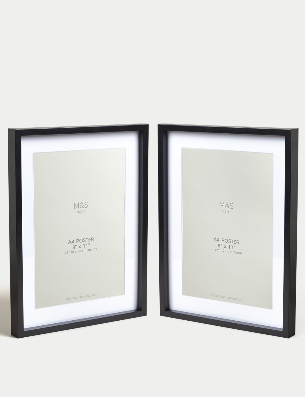 M&S Set of 2 Photo Frames A4 Black