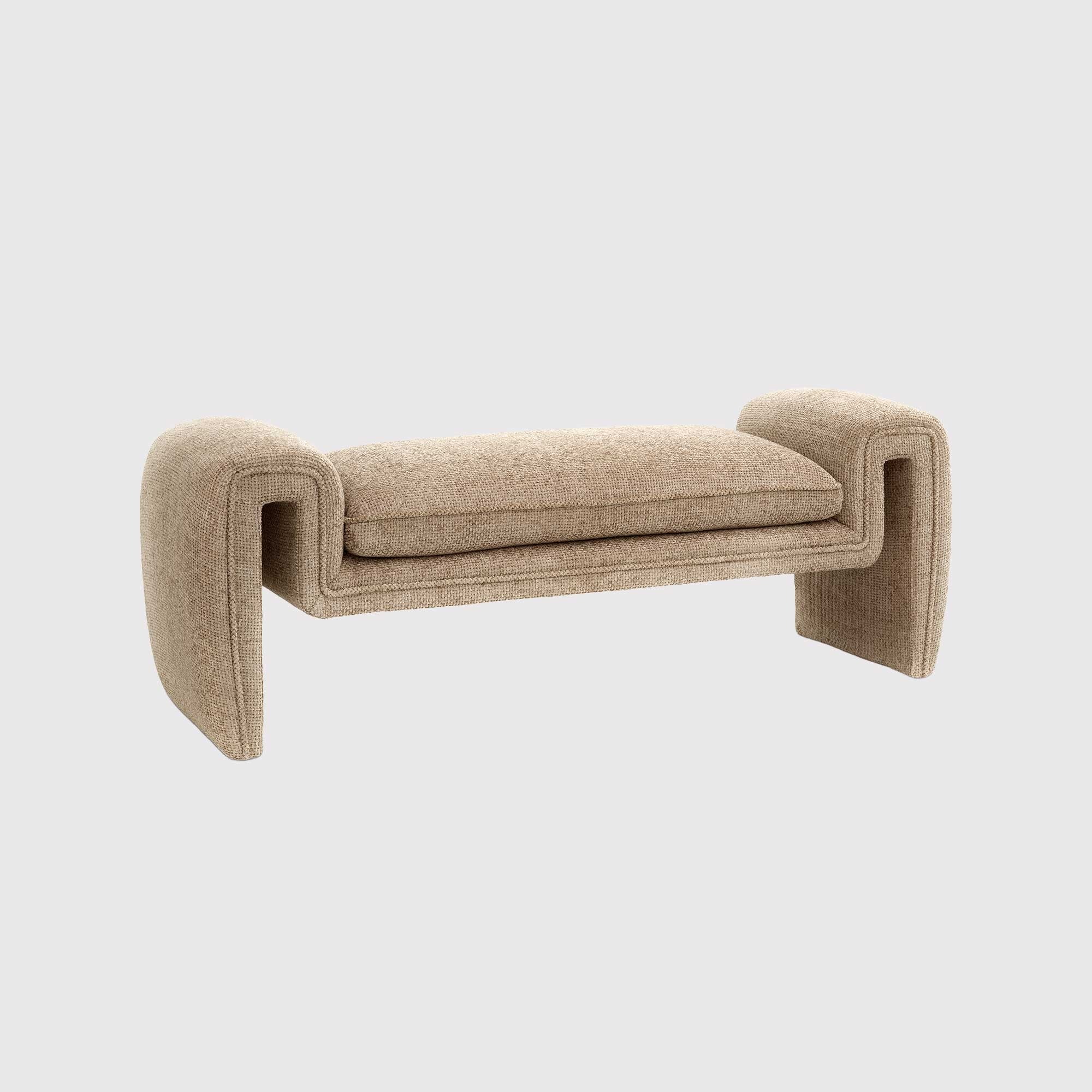 Eichholtz Bench Tondo S, Neutral Fabric | Barker & Stonehouse