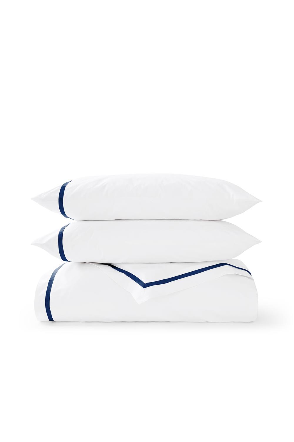 CHRISTY 'Beaumont' Luxury Cotton Percale Hotel Duvet Cover Sets in Navy 3
