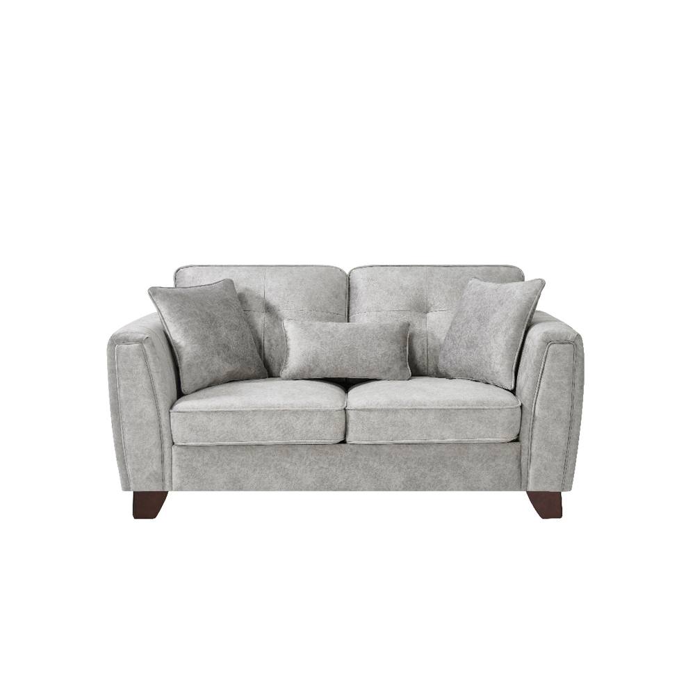 Comfy Living Ltd Faux Suede Sofa 2 Seater Sofa In Grey