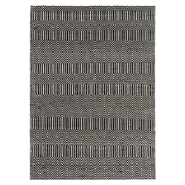 Twine Cotton and Wool Rug  Black