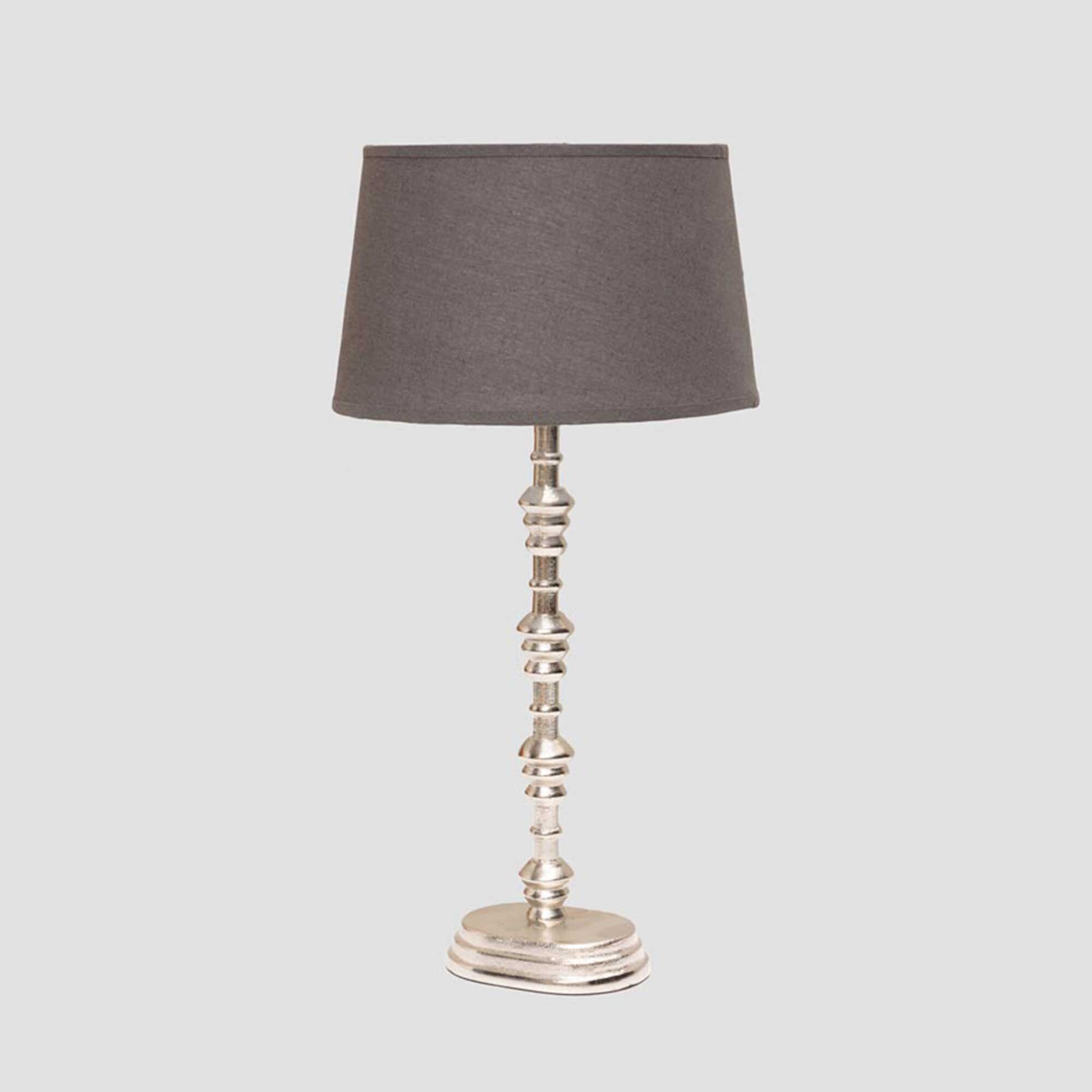 Silver Base Table Lamp Metal | Barker & Stonehouse