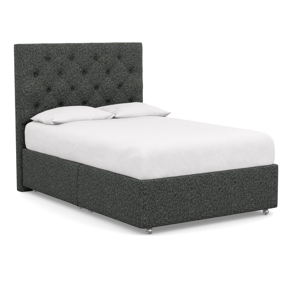 Heal's Heal's Deep Divan Double 2 Footend & 2 Continental Brecon Charcoal