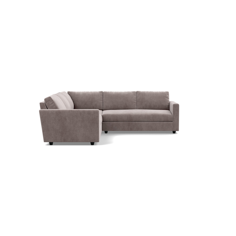 Heal's Nimbus II Large Corner Sofa Smart Luxe Velvet Mushroom