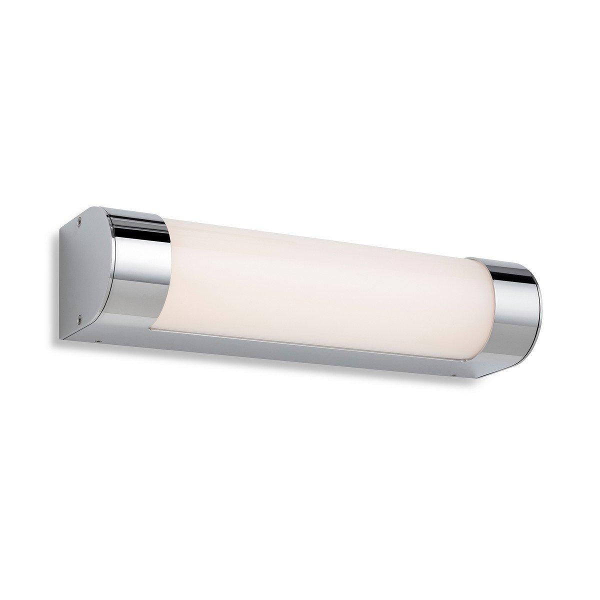 Netlighting Lima Bathroom LED Wall Light 300mm Chrome with Opal Diffuser IP44 in Grey
