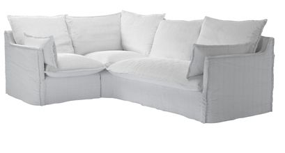 Isaac Asym: LHF Single w RHF 2 Seat Sofa Bed in Pumice House Herringbone Weave - sofa.com