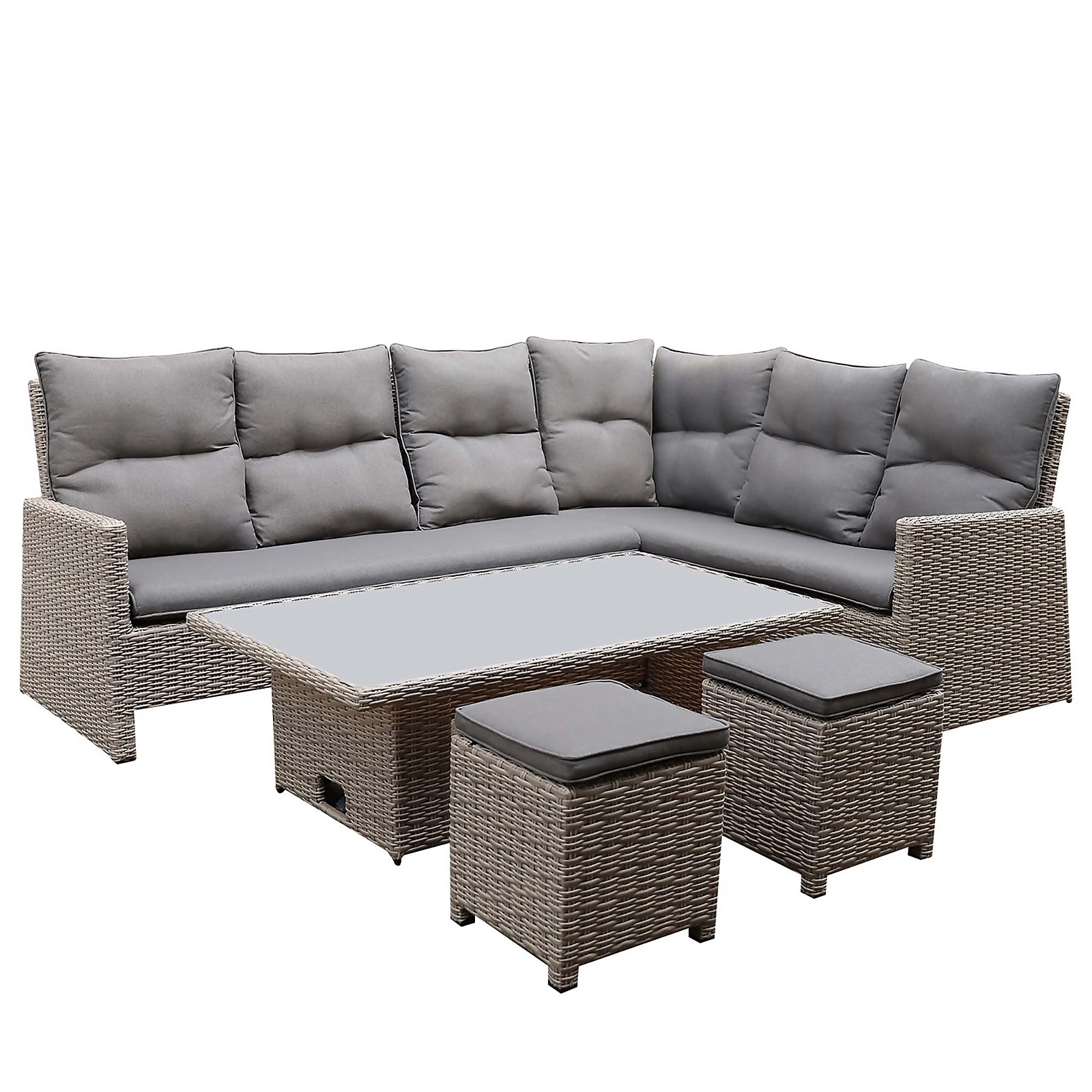 Mortimer Rattan Garden Corner Sofa Set