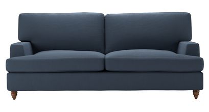 Isla 3 Seat Sofabed in Midnight Blue Brushed Linen Cotton - sofa.com