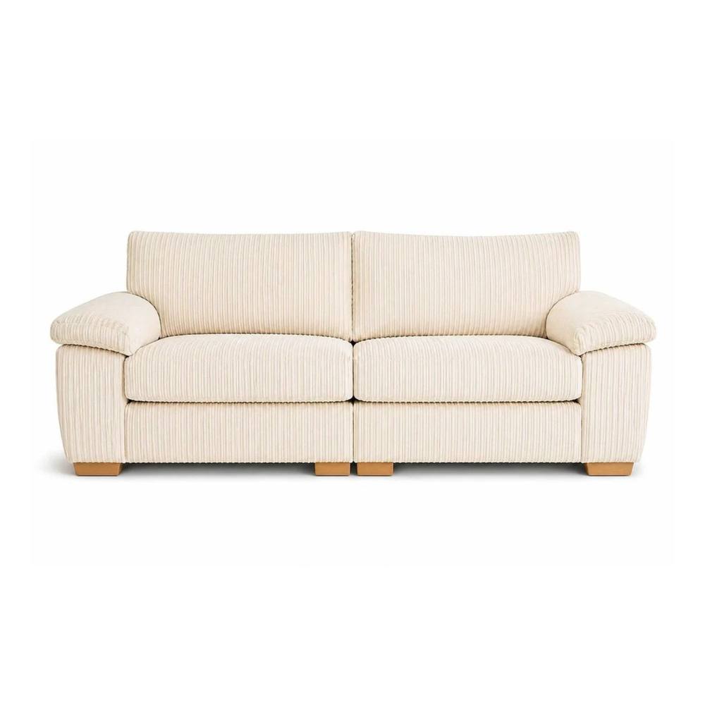 Bliss Furniture Amalfi 2 Seater Split Sofa Soft Fabric in Cream