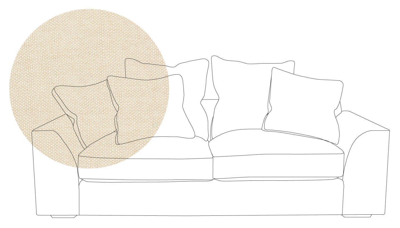 Heal's Cumulus 4 Seater Sofa In Linen Hessian With Black