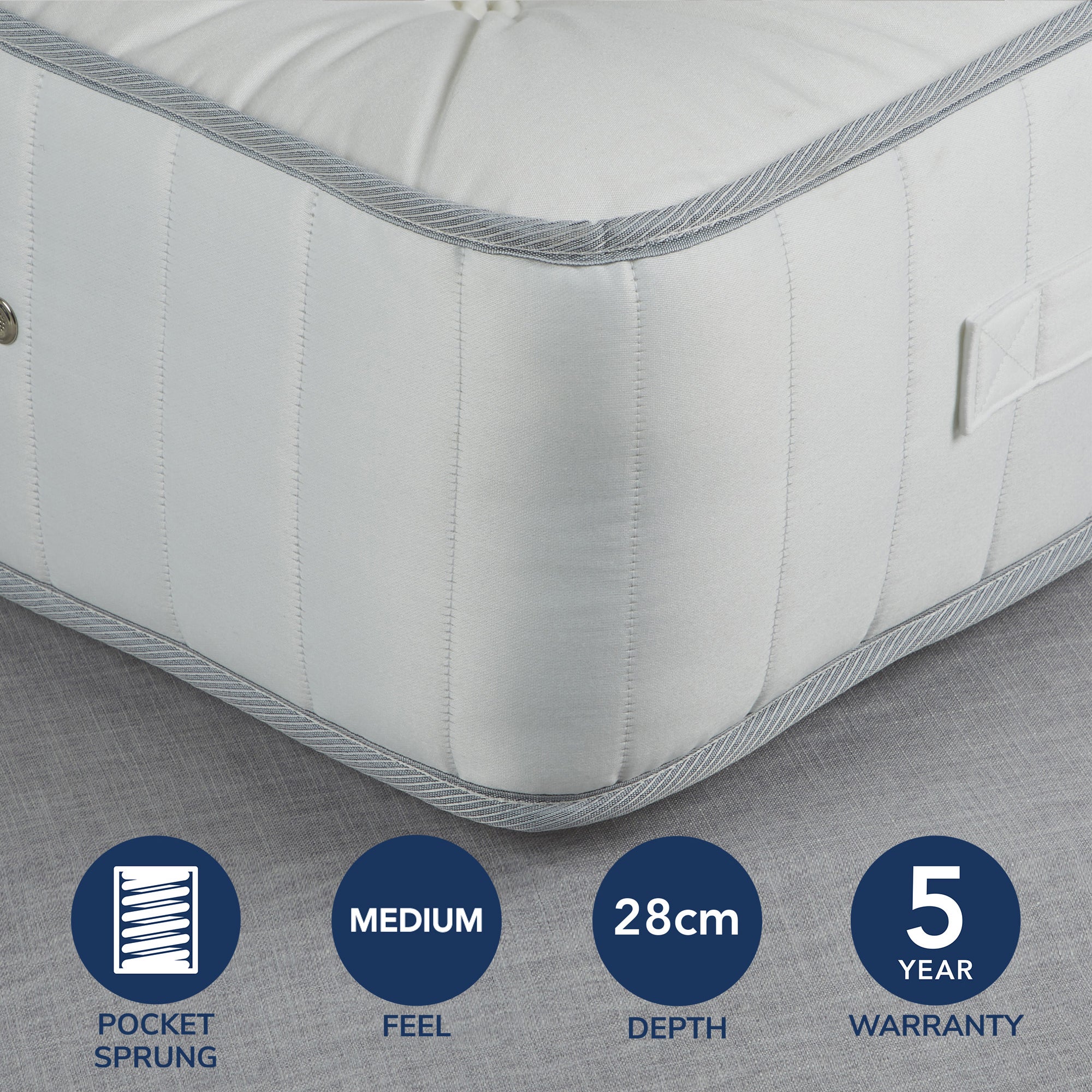 Fogarty Medium Wool Value 1000 Pocket Sprung Mattress White