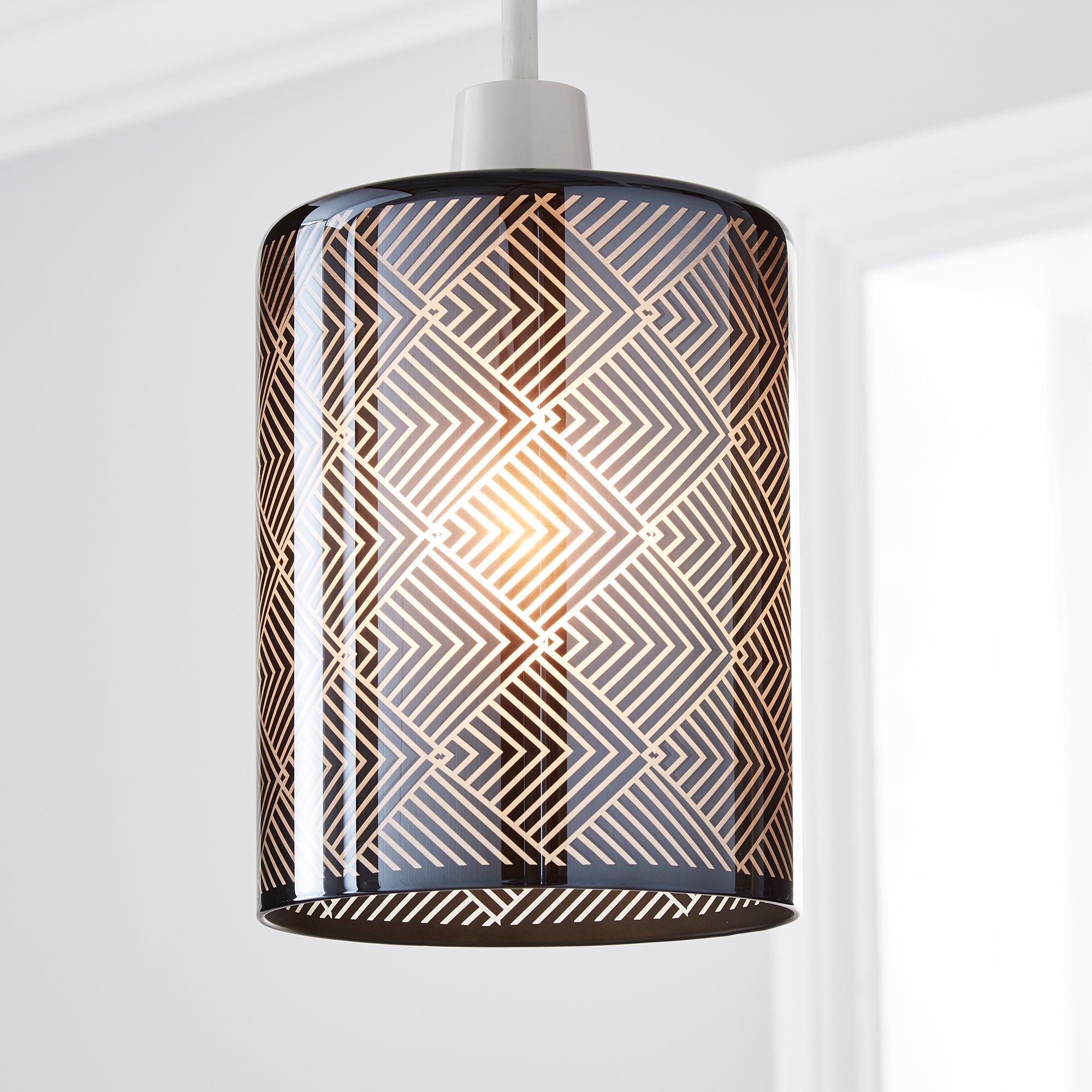Agata Smoked Easy Fit Pendant Blue