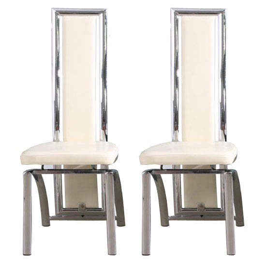 Chicago Cream Dining Chairs in A Pair