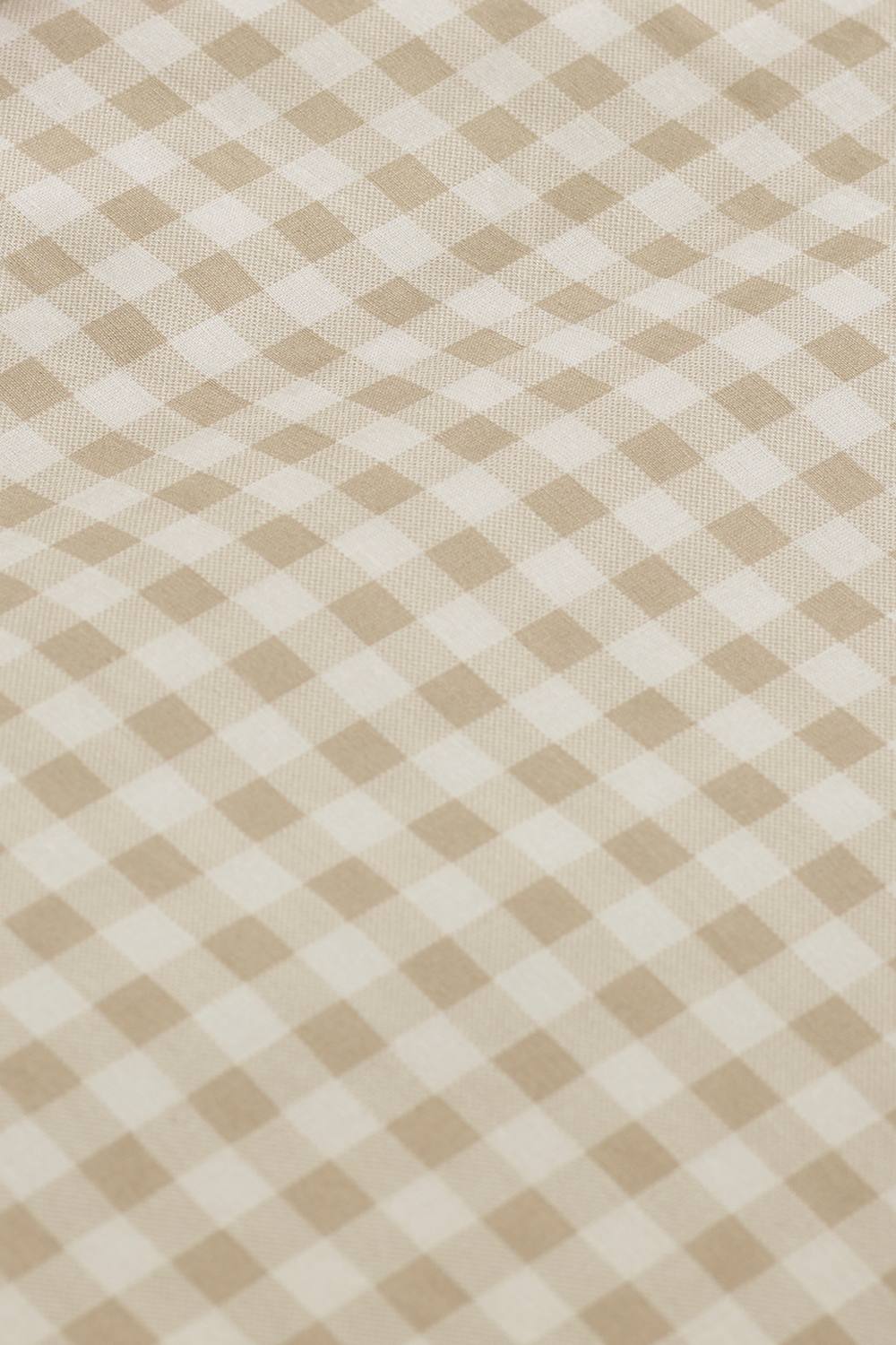Catherine Lansfield 'Bamford Gingham Check' Fitted Sheet in Natural 2